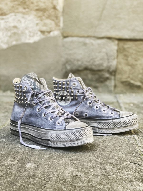 Le tue scarpe Converse Platform LTD white canvas COLLAR PYTHO  personalizzate da Blazelab - Store Online