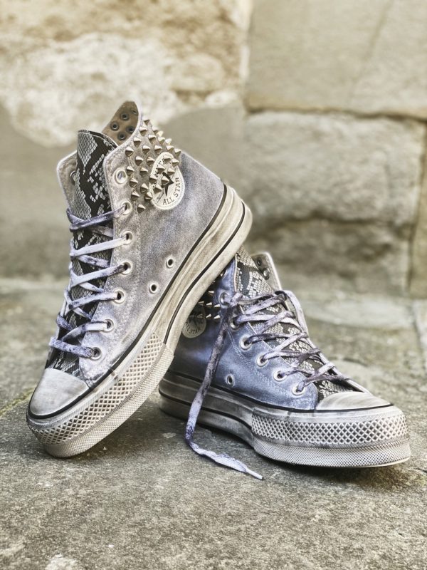 Le tue scarpe Converse Platform LTD white canvas COLLAR PYTHO  personalizzate da Blazelab - Store Online