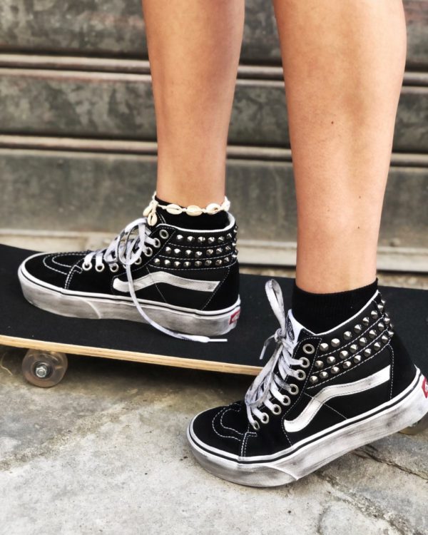 Le tue scarpe VANS SK8-HI PLATFORM BLACK BORCHIE personalizzate da Blazelab  - Store Online