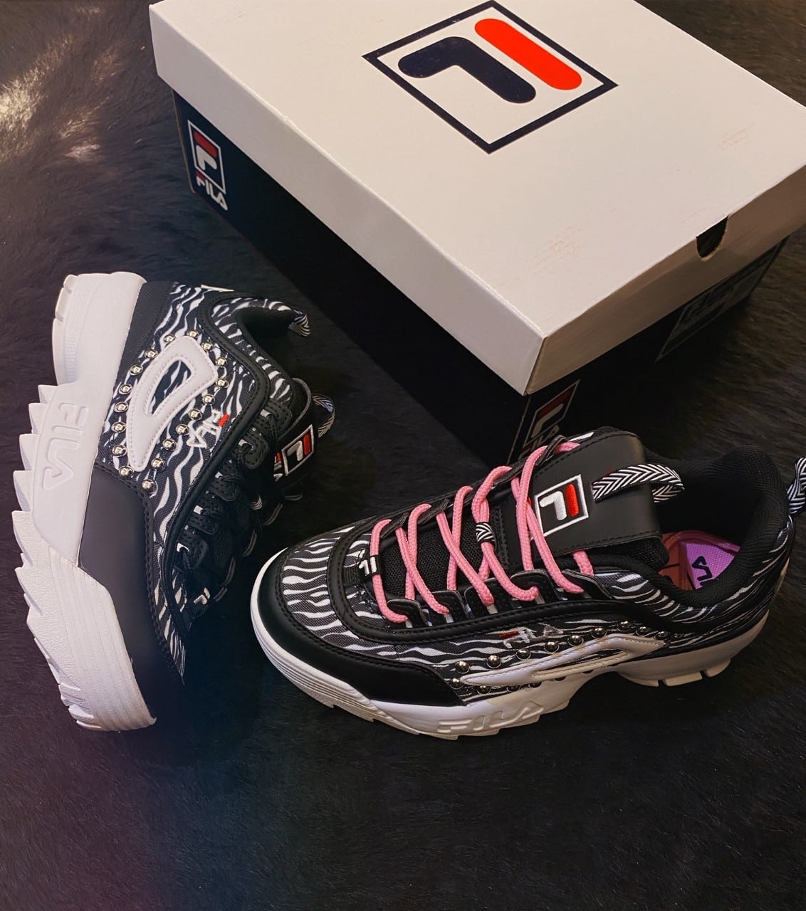 fila disruptor zebra