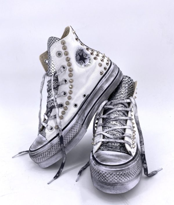 scarpe converse argento